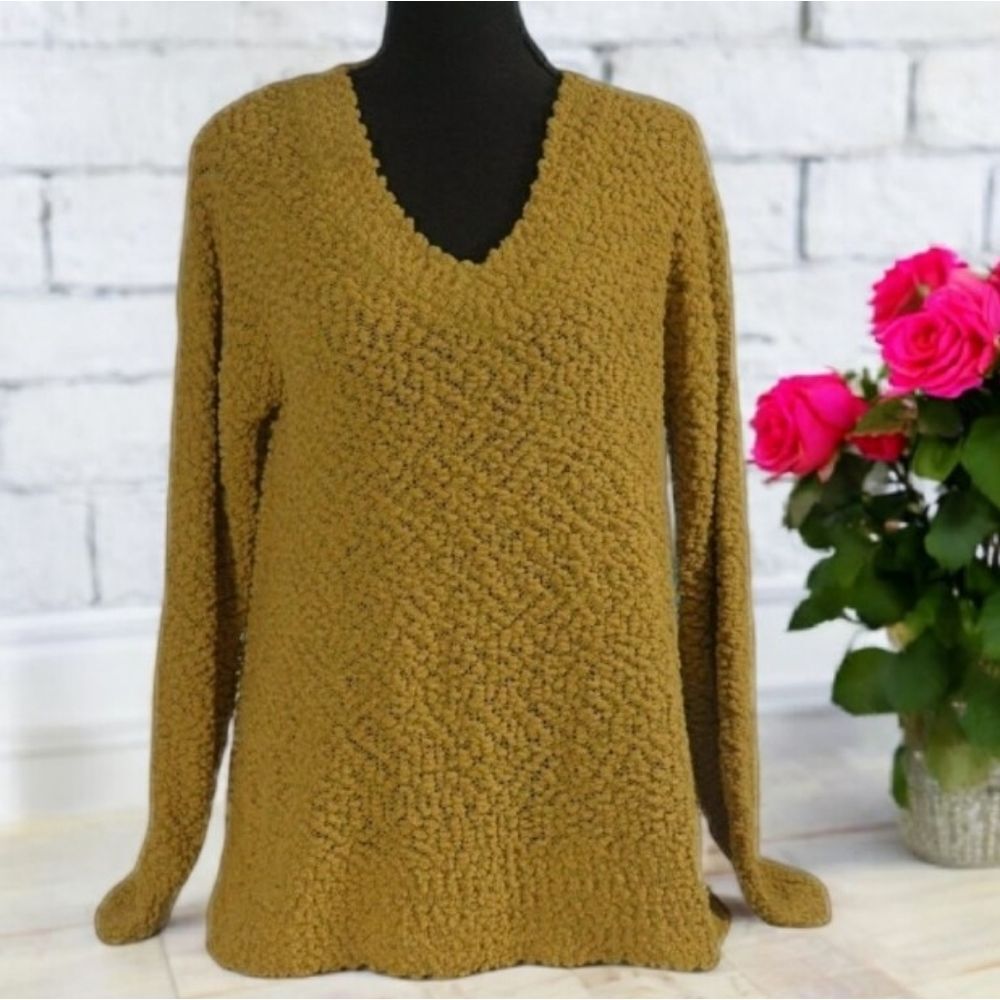 Zenana Premium Sweater V Neck Oversized Size Small